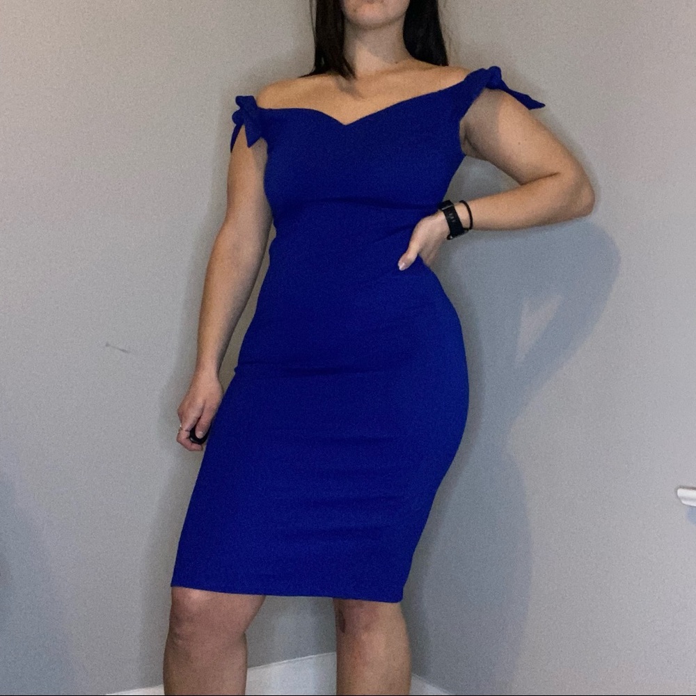 Superdown x Revolve Shae Off The Shoulder Cocktail Midi Dress Size Medium - Picture 3 of 15